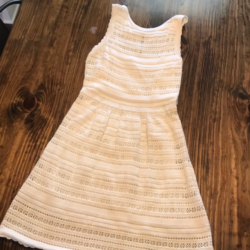 Cream Lace Knit American Eagle Dress